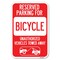 Signmission Reserved Parking for Bicycle Unauthorize Heavy-Gauge Aluminum Sign, 12" x 18", A-1218-23131 A-1218-23131 - alternate 1